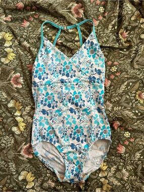 Blue Floral Eleve Leotard